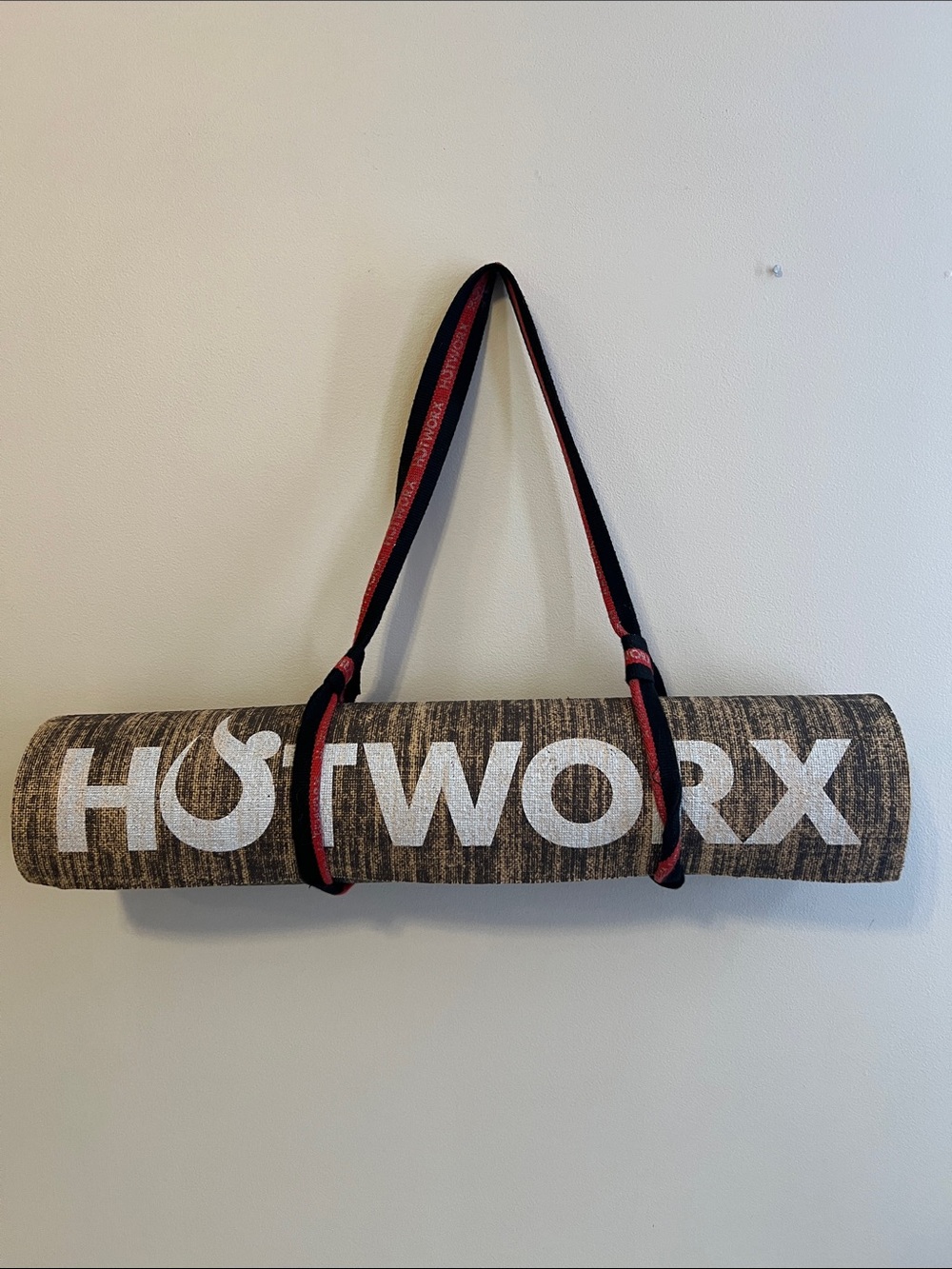 Hotworx Brown Yoga Mat with Carry Strap